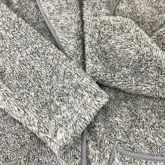 Soft Surroundings Hug Me Cardi Heathered Gray Soft Plush Wrap Medium - Picture 9 of 9